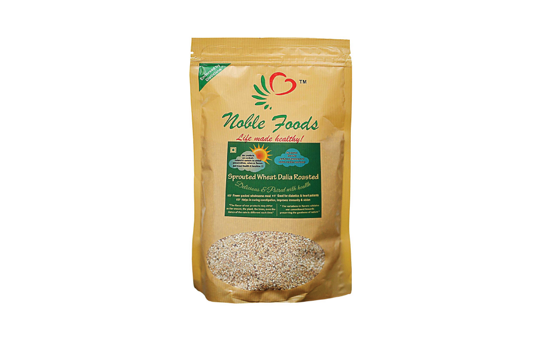 Noble Foods Sprouted Wheat Dalia Roasted    Pack  500 grams